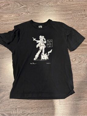 Graphic Black Pikachu and Trainer Short Sleeve T-Shirt